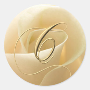 Pegatinas de bodas monográficas - letra C