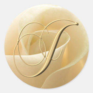 Pegatinas de bodas monográficas - letra J