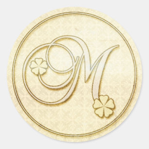 Pegatinas de bodas personalizadas :Monograma inici
