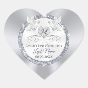 Pegatinas de bodas personalizadas para sobres,