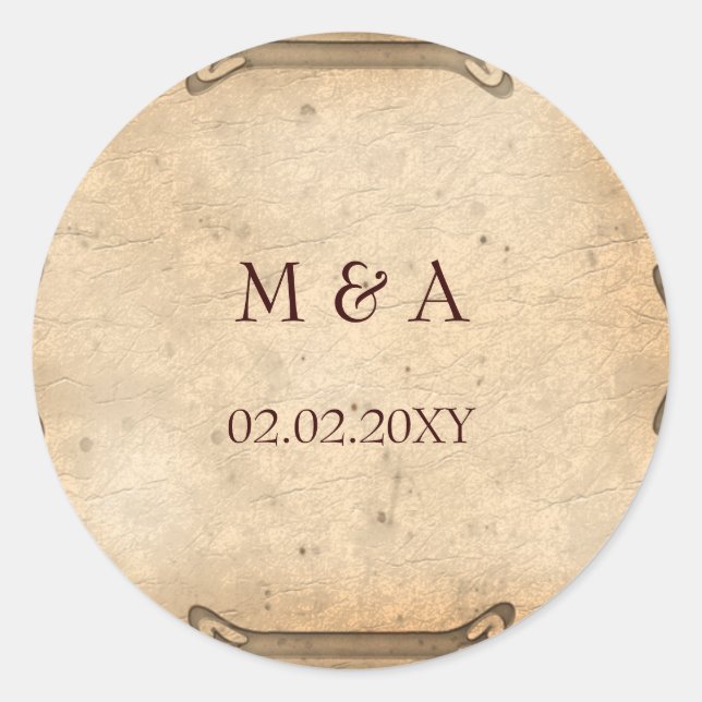 pegatinas de bodas vintage (Anverso)