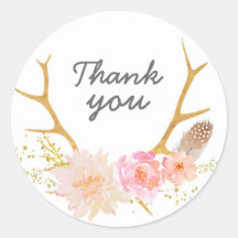 Pegatinas de Boho Deer Antler