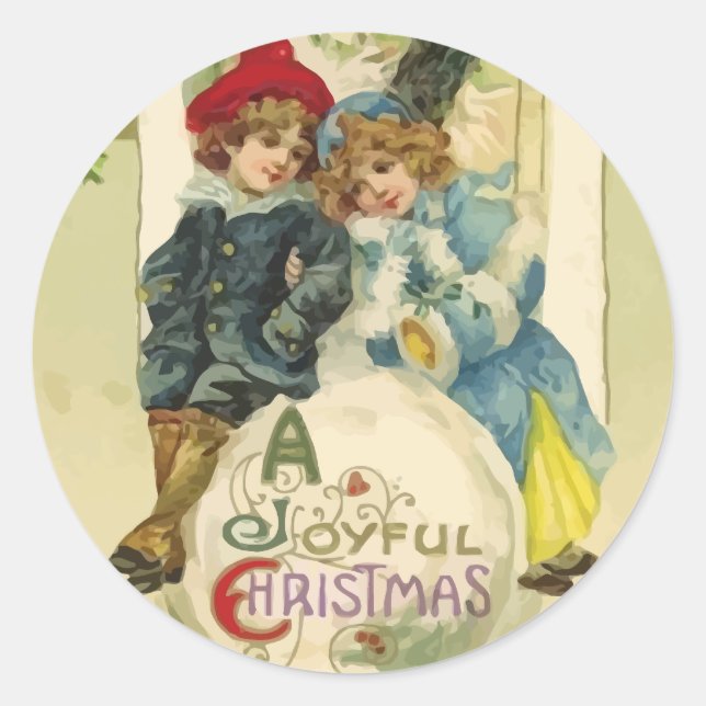 Pegatinas de bola de nieve de Navidad (Anverso)
