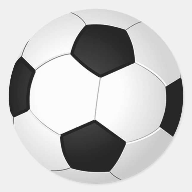 Pegatinas de bolas de fútbol en blanco, escritura  (Anverso)