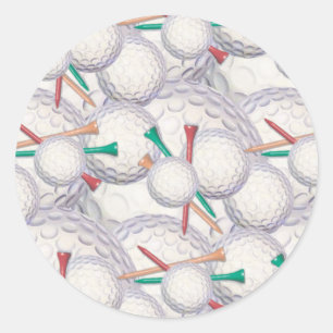 Pegatinas de bolas de golf y tees