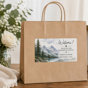 Pegatinas de Bolsa de Bienvenida de Boda Gracias