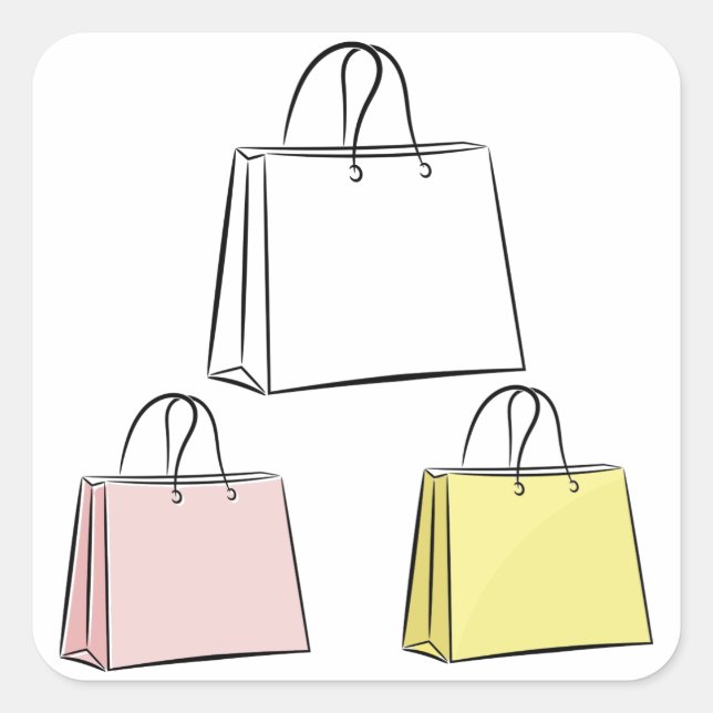 Pegatinas de bolsas de compras (Anverso)