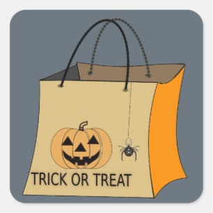 Pegatinas de bolsos de truco o tratamiento