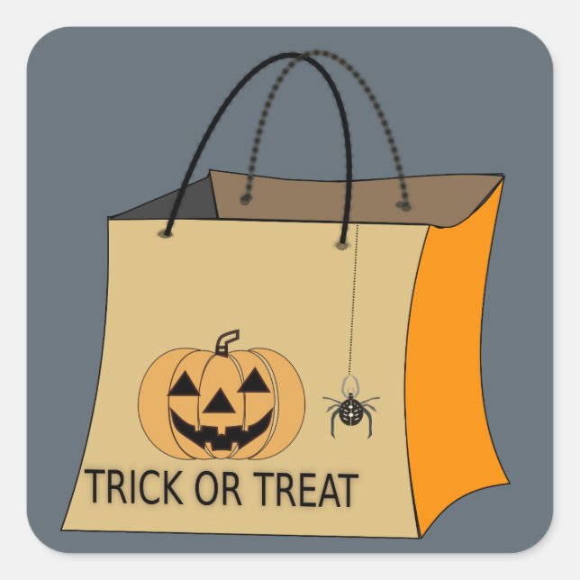 Pegatinas de bolsos de truco o tratamiento (Anverso)