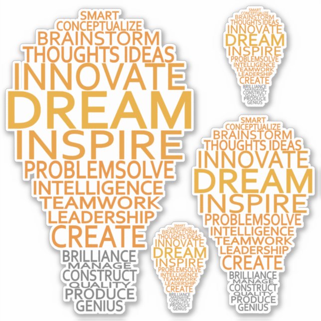 pegatinas de bombillas inspiradoras (Anverso)