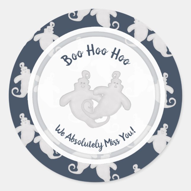 Pegatinas de Boo Hoo Ghost (Anverso)