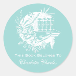 Pegatinas de Bookplate de época