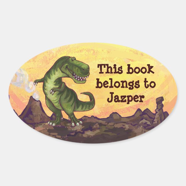 PEGATINAS de Bookplate de TRex (Anverso)