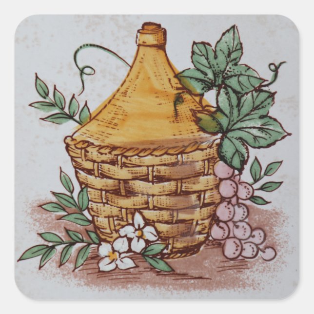 pegatinas de botellas de vino de uva (Anverso)