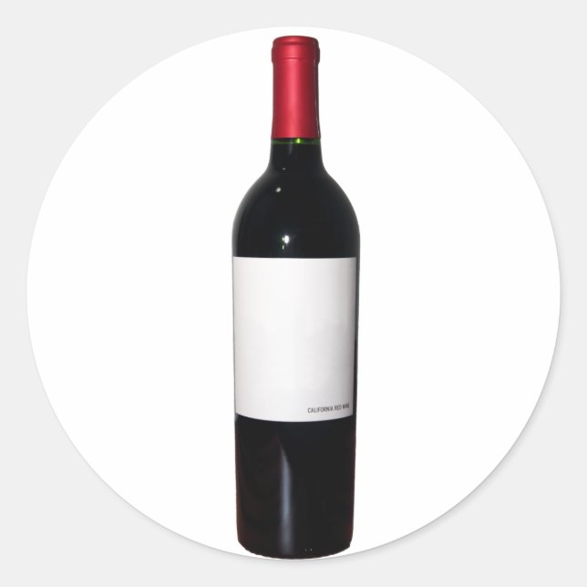 Pegatinas de botellas de vino (etiqueta en blanco) (Anverso)