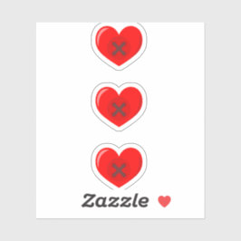 Pegatinas de Botones de Corazón