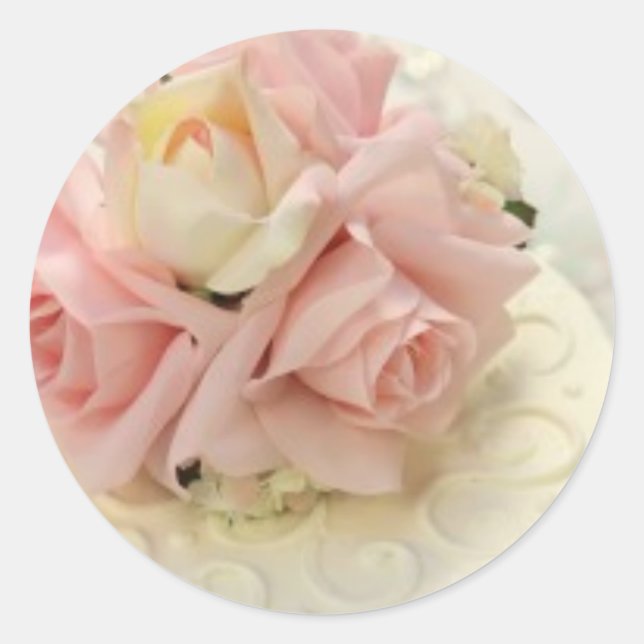 Pegatinas de Bouquet de rosa pálido (Anverso)