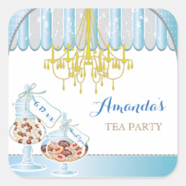 Pegatinas de Bridal Shower Tea Fiesta