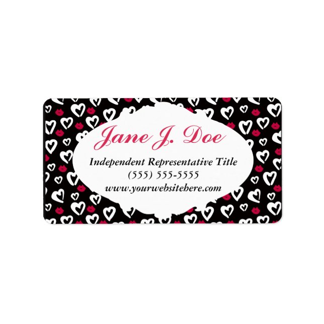 Pegatinas de Brochure Hearts y Lips (Frente)