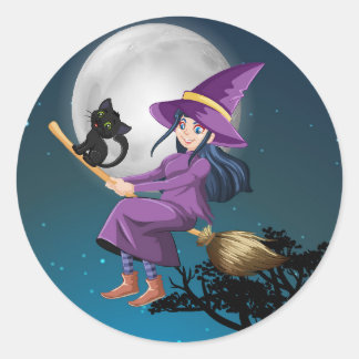 Pegatinas de brujas de Halloween