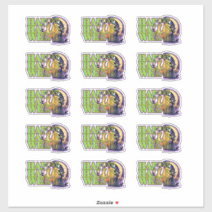 Pegatinas de brujas de Halloween con imágenes divi