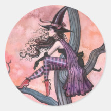 Pegatinas de Brujas de Halloween por Molly Harriso