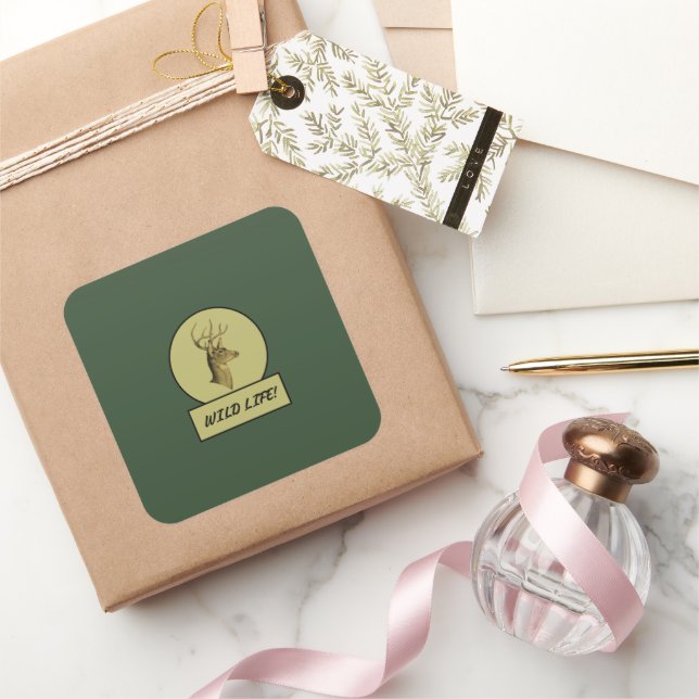 Pegatinas de Buck Head Dark Green (Regalar)