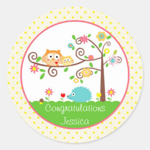 Pegatinas de búho de árbol