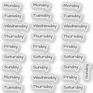 Pegatinas de BuJo day pequeños - 4 semanas - trans