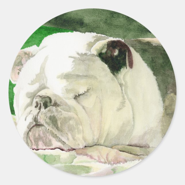 Pegatinas de Bulldog durmiente (Anverso)
