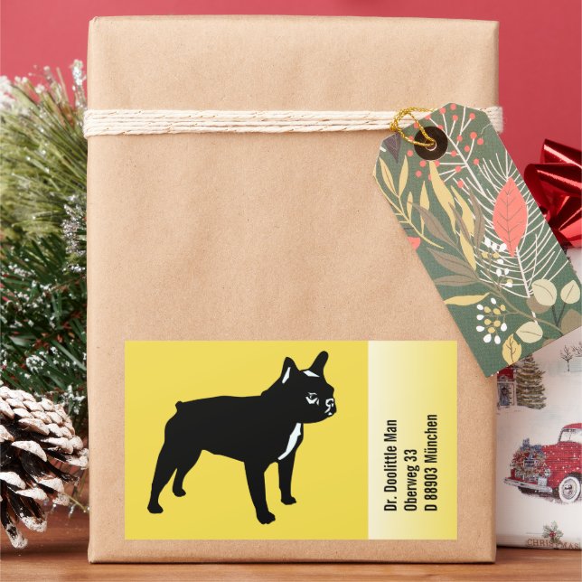 Pegatinas de Bulldog Francés con texto (Vacaciones)