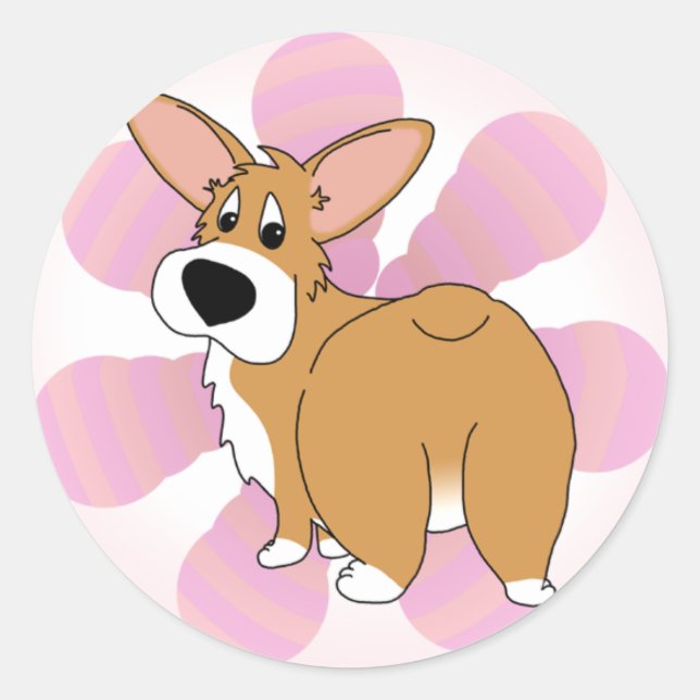 Pegatinas de Bum Shaker Corgi (Anverso)