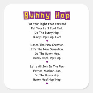 Pegatinas de Bunny Hop Lyrics