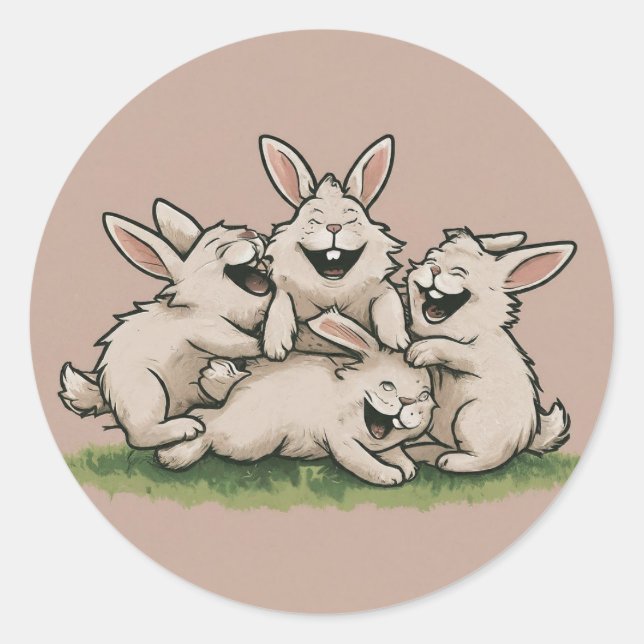 Pegatinas de Bunny Leapfrog (Anverso)