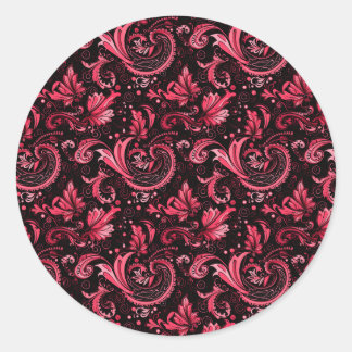 Pegatinas de Burgundy Paisley