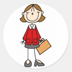 Pegatinas de Business Lady Doodle