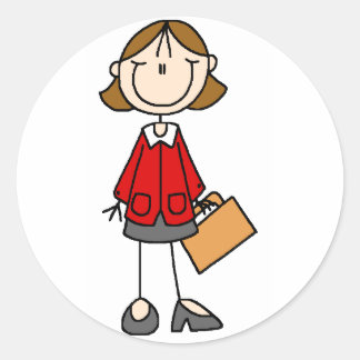 Pegatinas de Business Lady Doodle