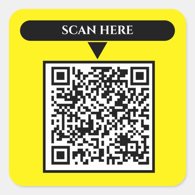 Pegatinas de Business Square de QR Code (Anverso)