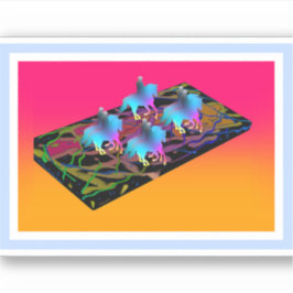 Pegatinas De Caballos Azules Y Riders