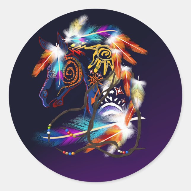 Pegatinas de caballos brillantes (Anverso)