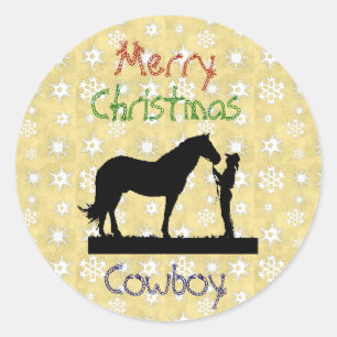 Pegatinas de caballos de la colección de navidades