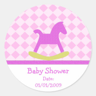 Pegatinas de caballos de rock de Baby Shower