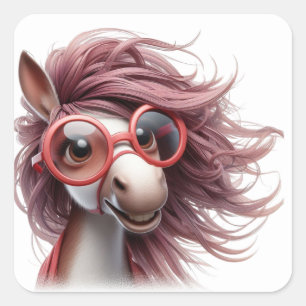 Pegatinas de caballos divertidos