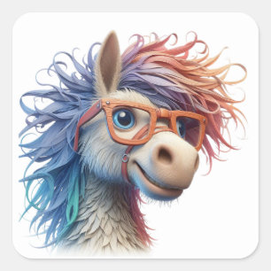 Pegatinas de caballos divertidos