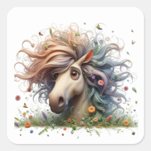 Pegatinas de caballos divertidos