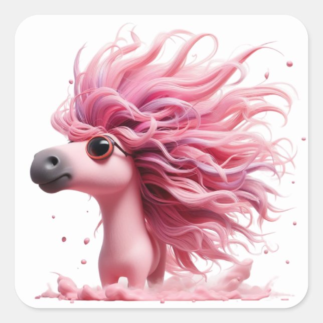 Pegatinas de caballos divertidos (Anverso)