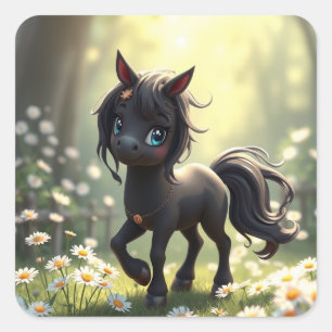 Pegatinas de caballos negros