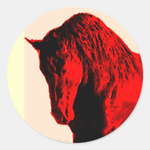 Pegatinas de caballos rojos