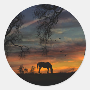 Pegatinas de caballos y pájaros