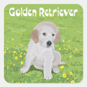 Pegatinas de cachorro de perro de raza Golden Retr